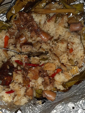 Cara Gampang Membikin Resep  Nasi liwet bakar isi cumi asin pedas manis yang Lezat, Sempurna