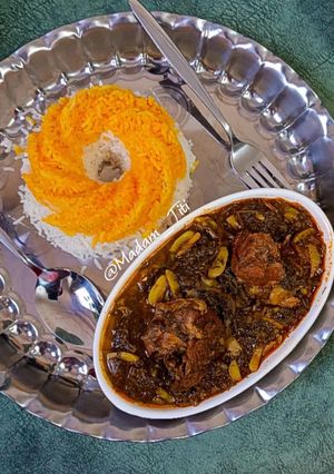 عکسی از دستور خورش شوید باقالا 🍲