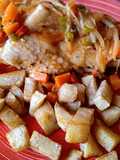 Estofado de pavo con papitas fritas