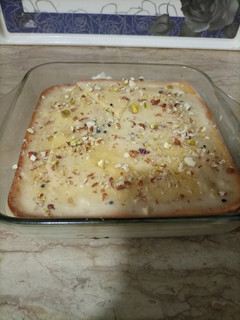 A picture of Rasmalai cake.