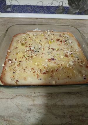 A picture of Rasmalai cake.