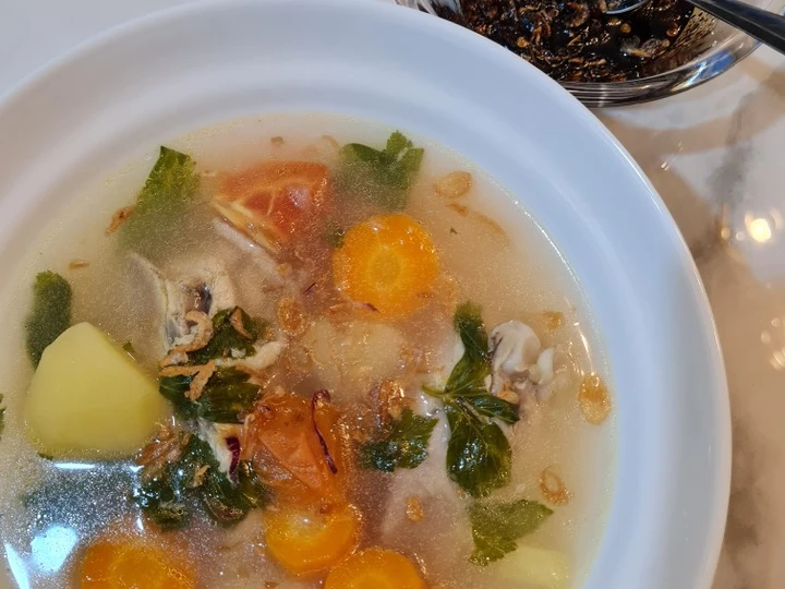 Langkah Gampang Membikin Resep Sop ayam kampung jahe dengan bumbu medok dan tanpa MSG yang Lezat Sekali Anti Ribet, Mantap Sekali