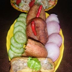 A picture of Kach Kolar chop(raw banana chop).