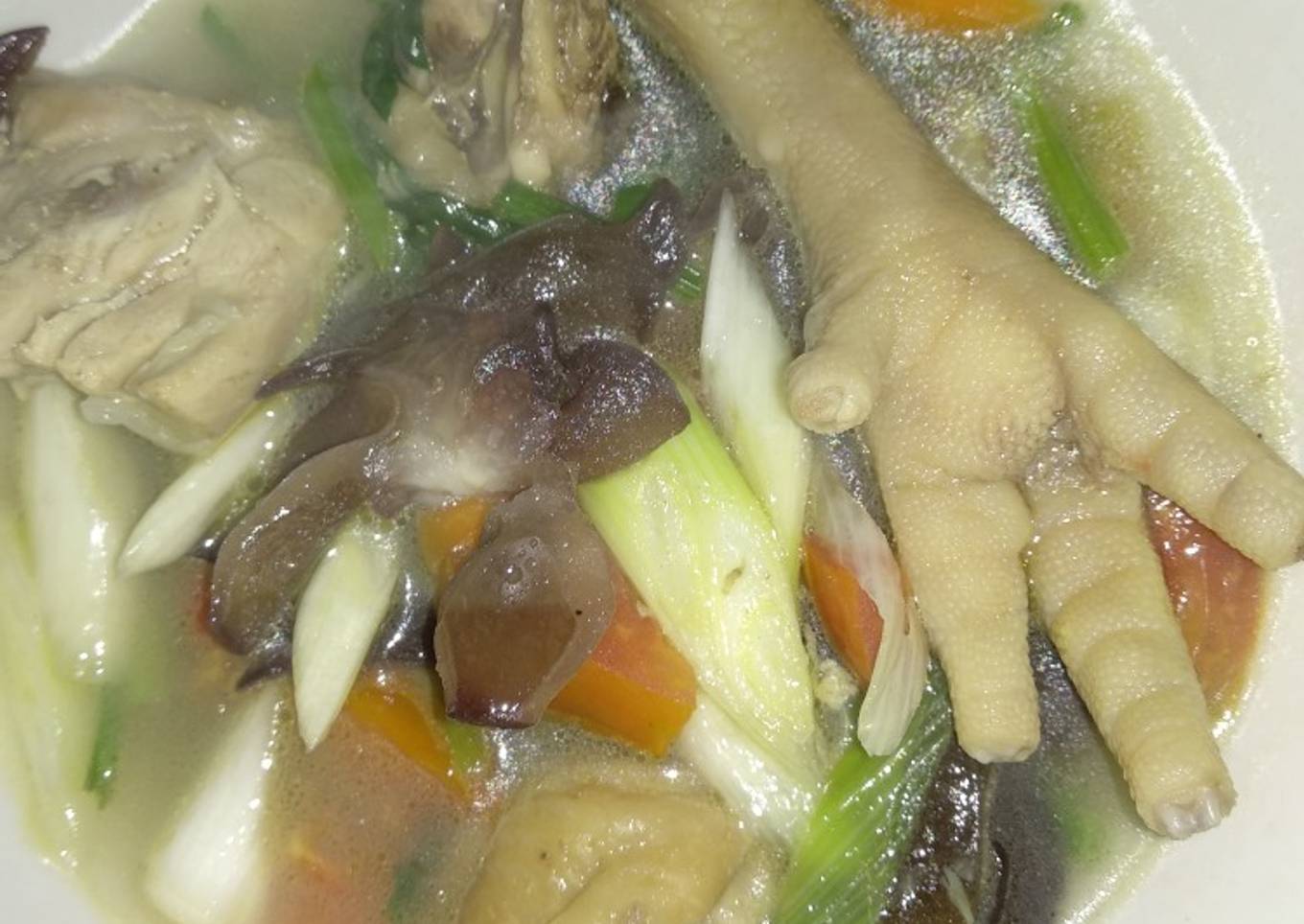 Sup ayam jamur kuping