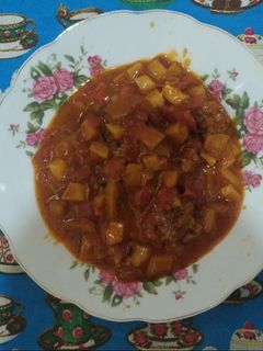 عکسی از دستور خوراک گوشت و سیب زمینی