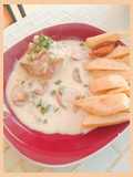 Pollo en crema con champiñones!¡
