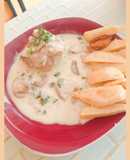 Pollo en crema con champiñones!¡