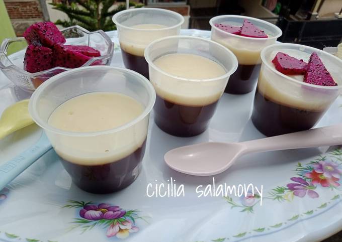 Resep Puding Coklat + Fla Susu Homemade oleh Cicilia Resep Puding Coklat + Fla Susu Homemade oleh Cicilia