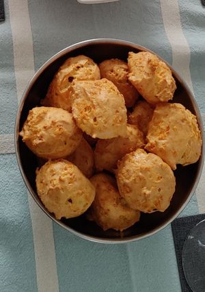 A picture of Golden, Crispy Cheese Gougères.