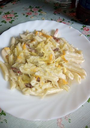Una foto de Macarrones a la Carbonara