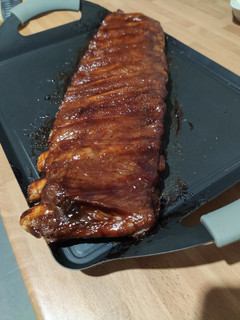 Una foto de Costillas de cerdo con salsa barbacoa-miel