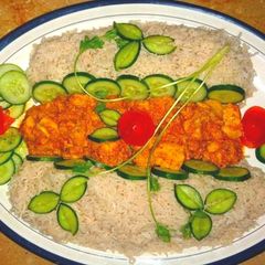 A picture of Haider abadi chicken with simple rice #CookpadRamadan.