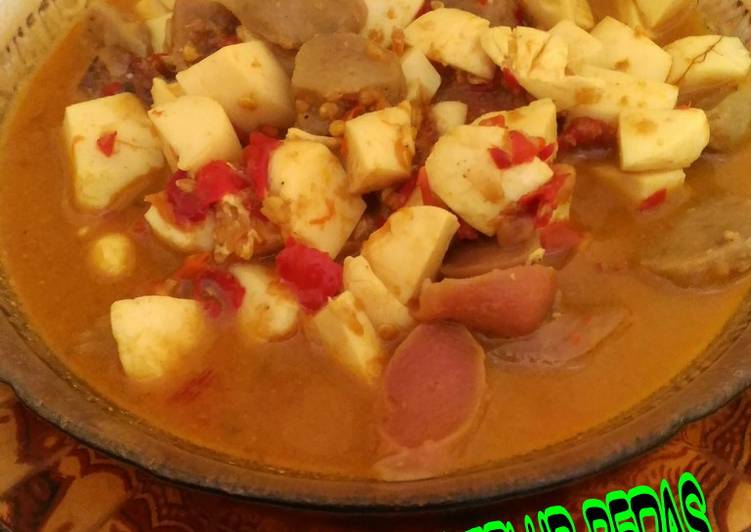 Sambal Goreng putih Telur Pedas # bakso Sosis