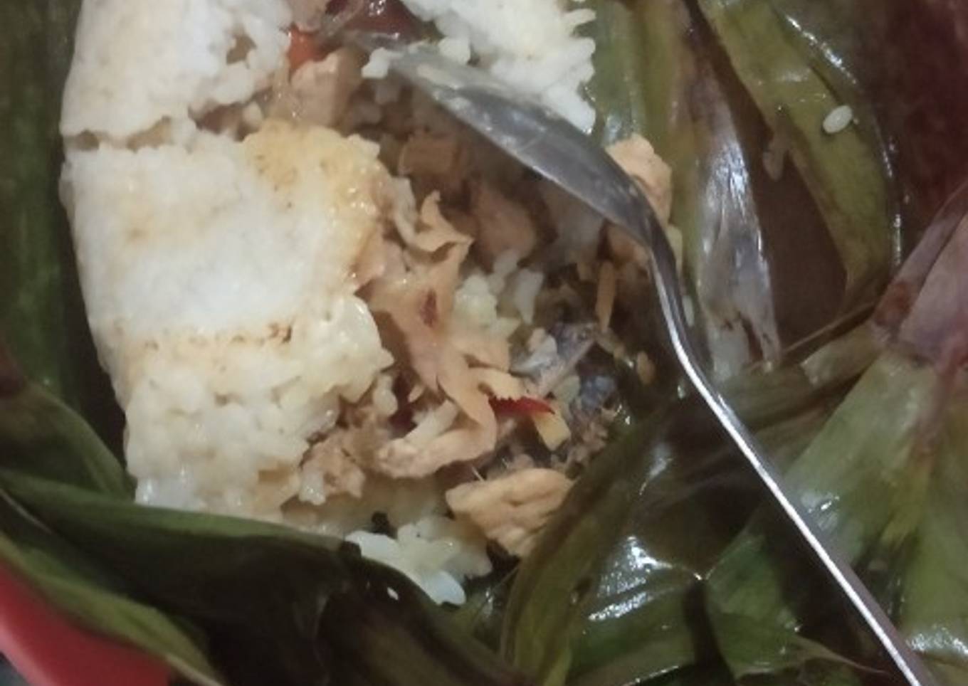 Nasi bakar tongkol ayam