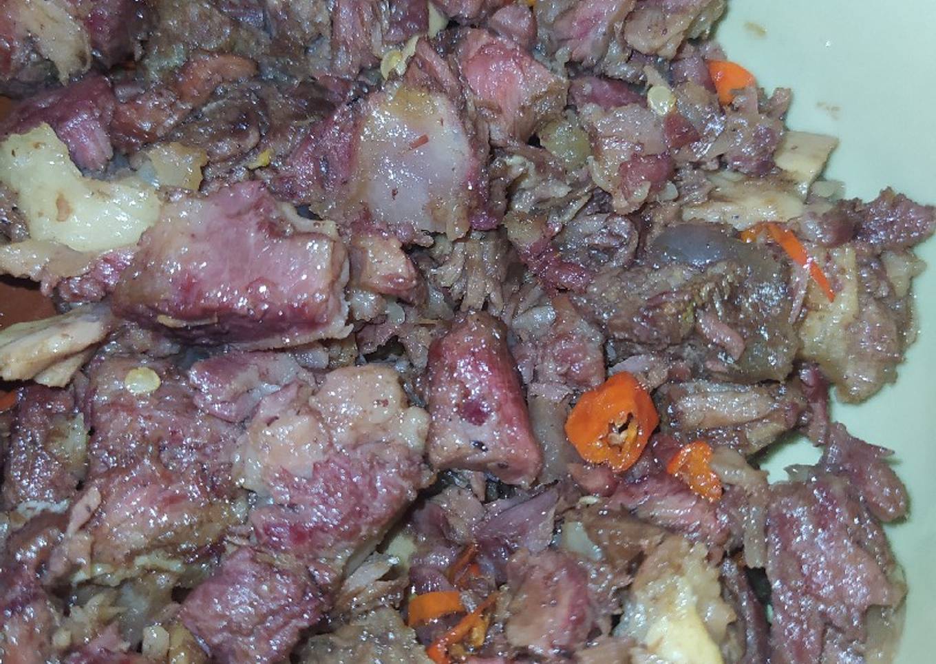 Daging sapi oseng buatan suami