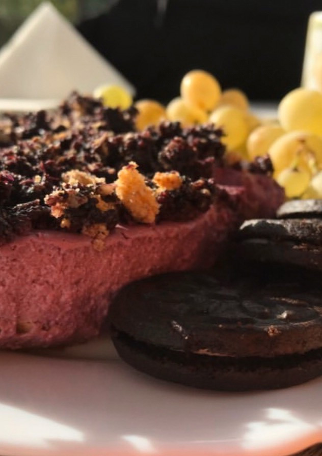 Una foto de Cheesecake de moras