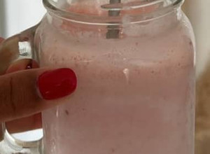 Foto de Batido de Banana e Morango