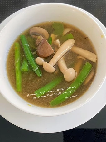 Easy Way Prepare Recipe Shimeji Mushroom &amp; Green Beans, Northern Thai Style  Curry that is Really Delicious, Perfect}