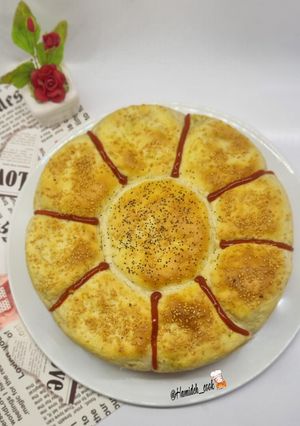 عکسی از دستور پیتزا توپولی (مرغ و قارچ)😍