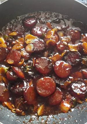 Foto resep Lapchiong (sosis babi) asam manis ala2
