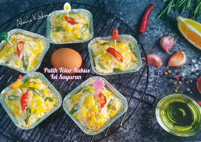Resep Putih Telur Kukus Isi Sayuran👩‍🍳 yang Lezat Sekali