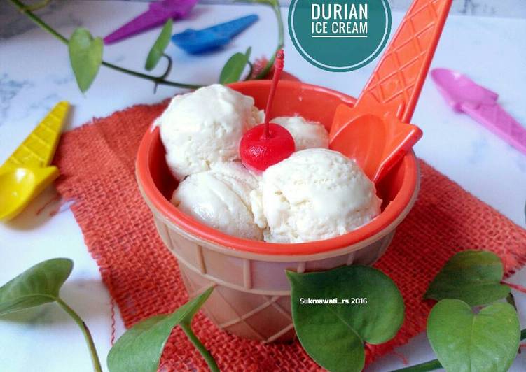 Langkah Mudah untuk Menyiapkan Homemade Eskrim Durian Anti Gagal