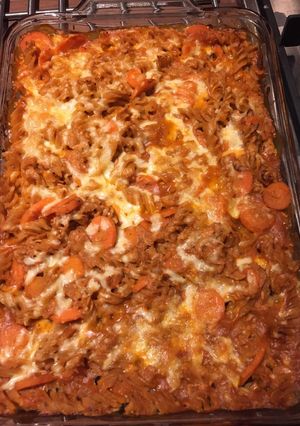 A picture of Cheat’s tuna pasta bake.