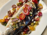 Brad's whole roasted branzino with sauce vierge