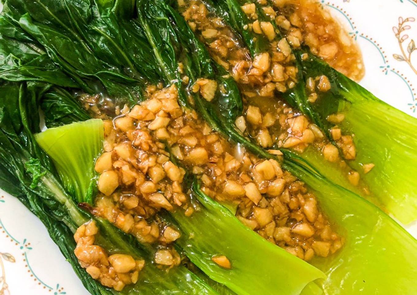 Tumis Pokcoy Bawang Putih Saus Tiram