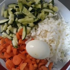 Vegetables with boiled egg A picture of Vegetables with boiled egg.