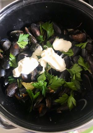 Une photo de Moules à la crème