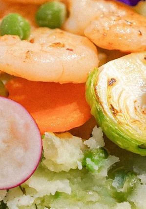 A picture of Mashed Pea Potato Green Salad Recipe 🥗.