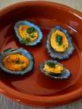 Lapas al horno con mojo verde