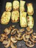Hongos y Zuchinni a la parrilla