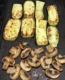 Hongos y Zuchinni a la parrilla