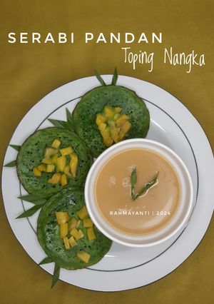 Foto resep Serabi Pandan Toping Nangka