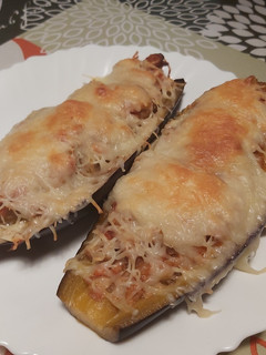 Una foto de Berenjena rellena