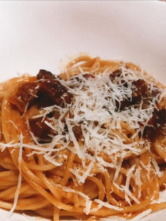 Una foto de Spaghetti con chorizo #unclasico