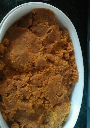 A picture of Mung Daal Ka halwa.