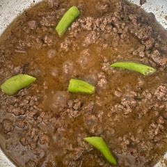 A picture of Qeema curry.