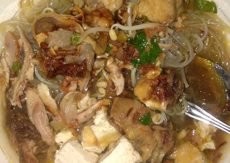 Langkah mengolah Soto tulang rempah legit