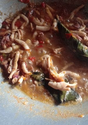 Foto resep Tumis cumi asin pedas (sanga cabek cumi)