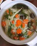 Canh nấm nấu thịt