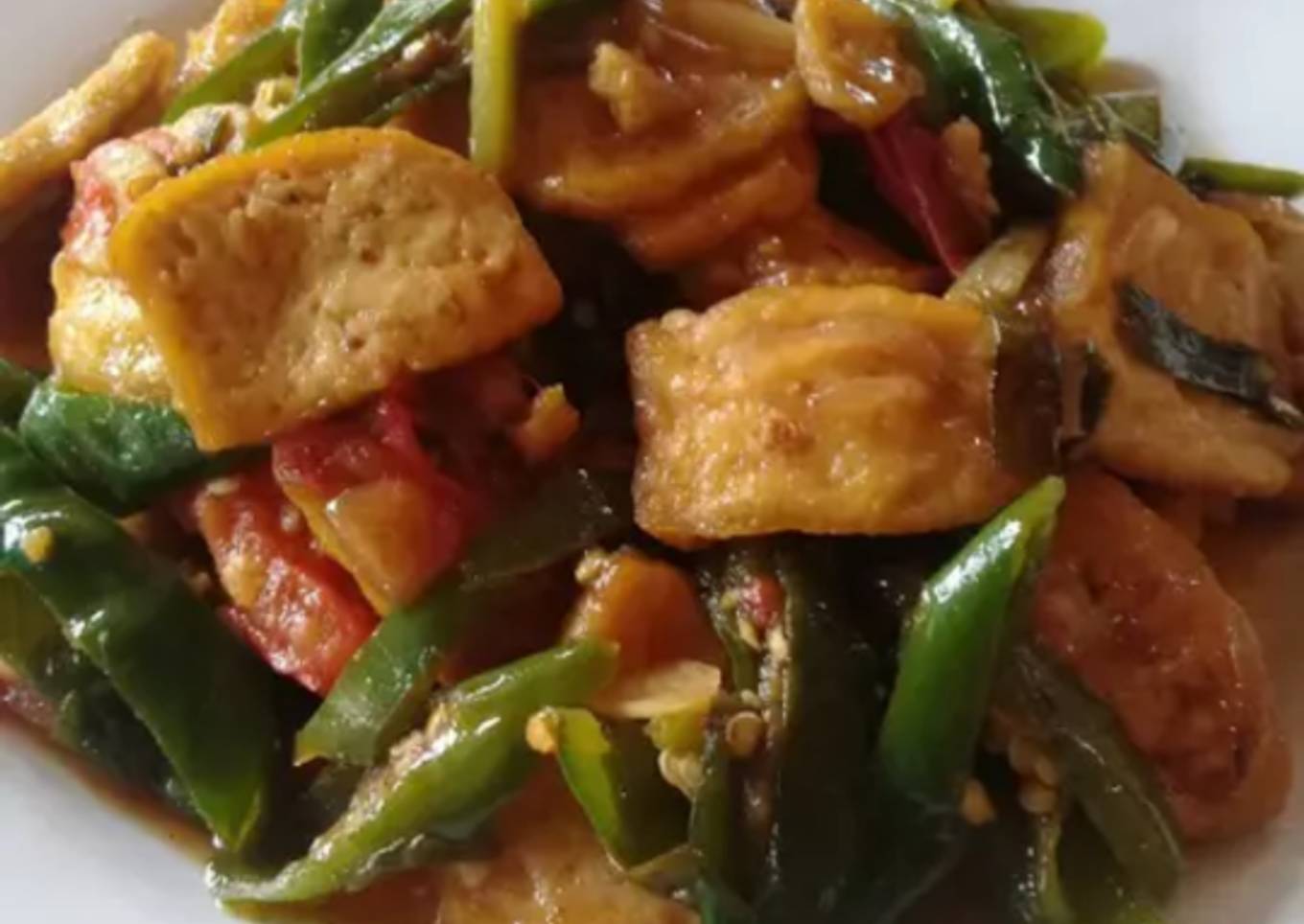 Tumis Tahu cabe ijo