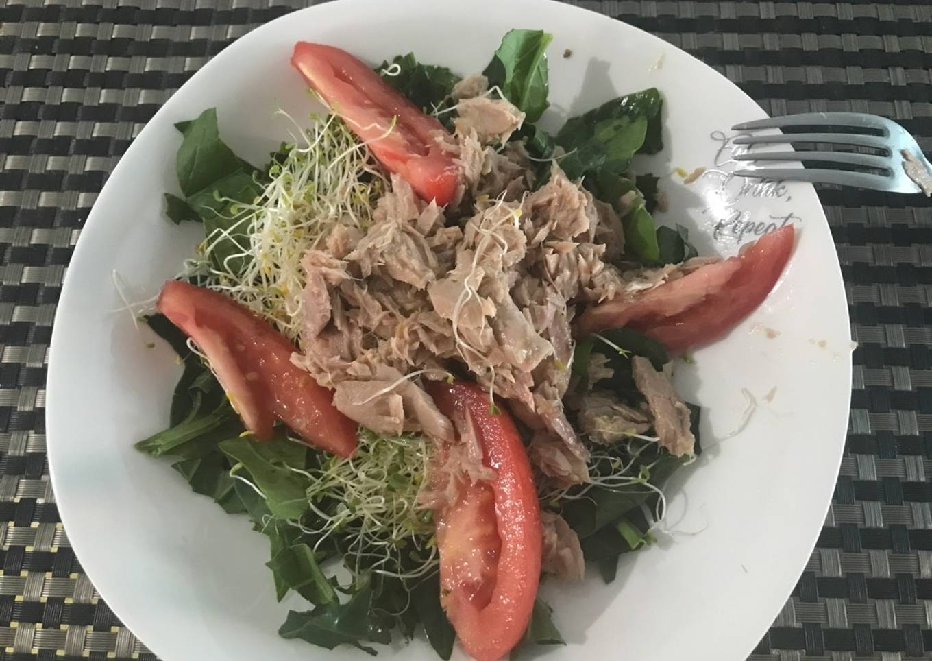 Ensalada de Espinacas con atún