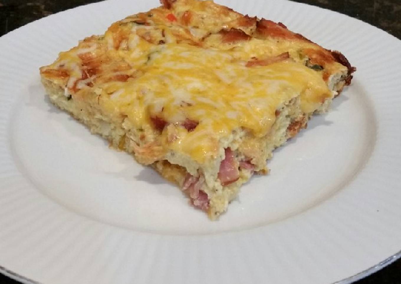Brad's smoked salmon and sausage quiche