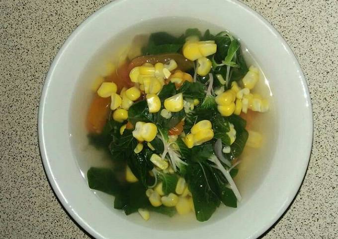 Cara Gampang Menyiapkan Sayur bening (Bayam + Jagung) Anti Gagal