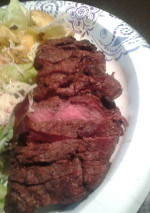A picture of Grilled buttered beef.