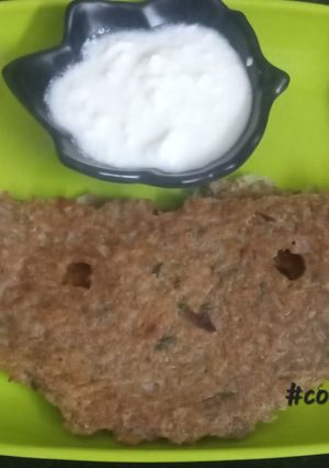 A picture of Leftover Rice Dal Multigrain Thalipith.