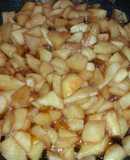 Manzana asada en sartén